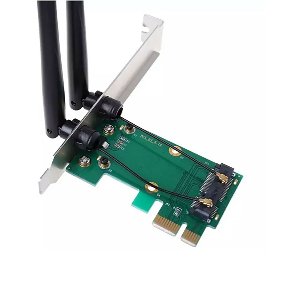 Mini PCI-E Express to PCI-E Wireless Adapter With 3 Antenna WiFi