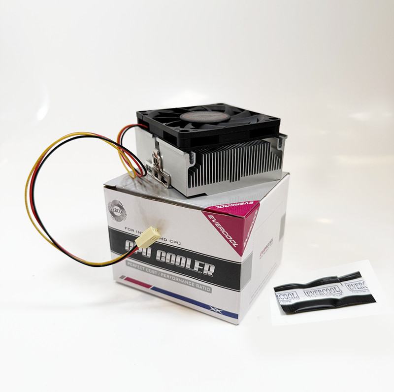 EverCool Low Profile CPU Fan Heatsink for Socket 370 (37mm Height)