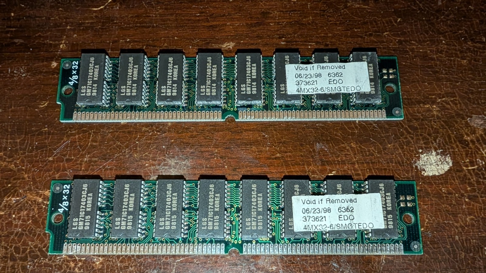Vintage 32MB Kit (2x 16MB) LGS EDO 72-Pin SIMM RAM 60ns