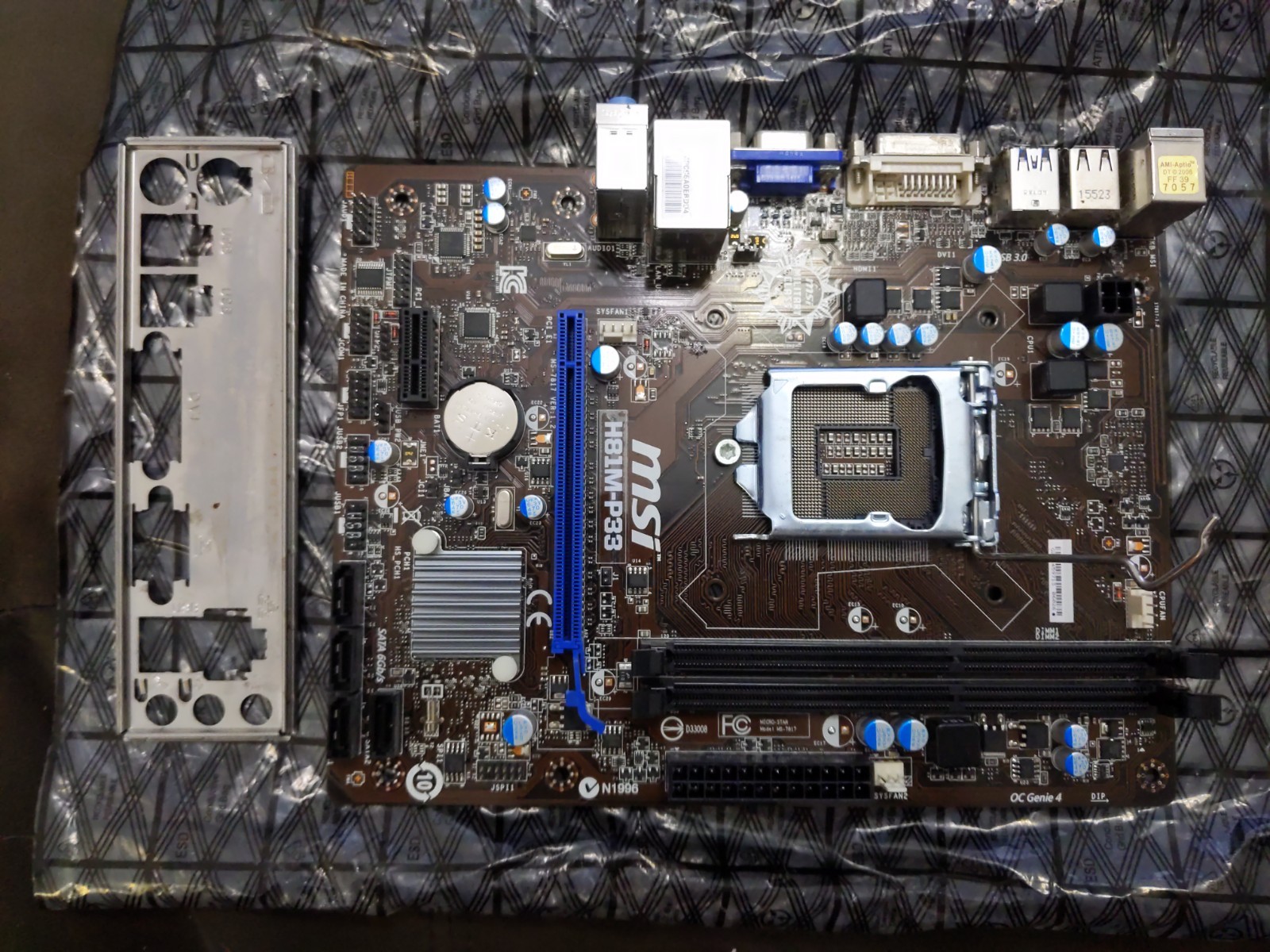 LGA1150 MSI H81M-P33 Desktop Motherboard Mobo Intel Micro ATX Socket USB 3.0
