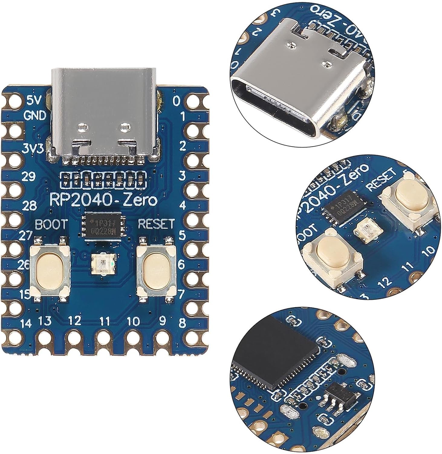 RP2040 Zero Board Set 6 Piece Microcontroller PICO Development Board Dual