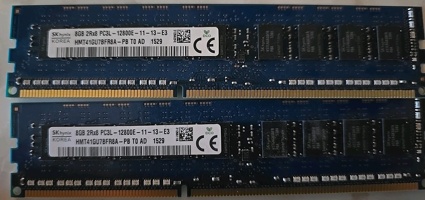 SK Hynix 8GB 2Rx8 PC3L 12800E