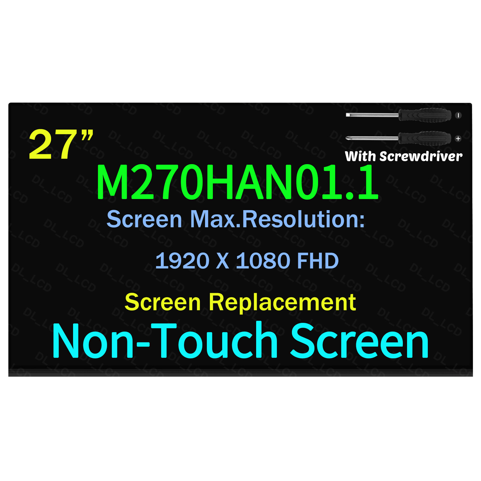 27″ for HP M270HAN01.1 27-D 27-dp0011la LCD Non-Touch Screen FHD 1920×1080 30Pin