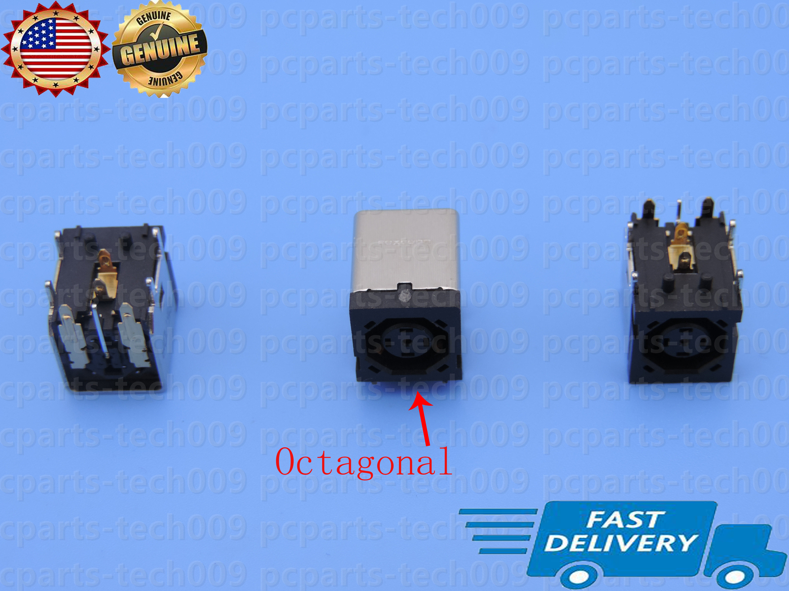 DC IN power jack Socket For Dell Inspiron 1318 1440 1545 15AMD 1545 Octagonal