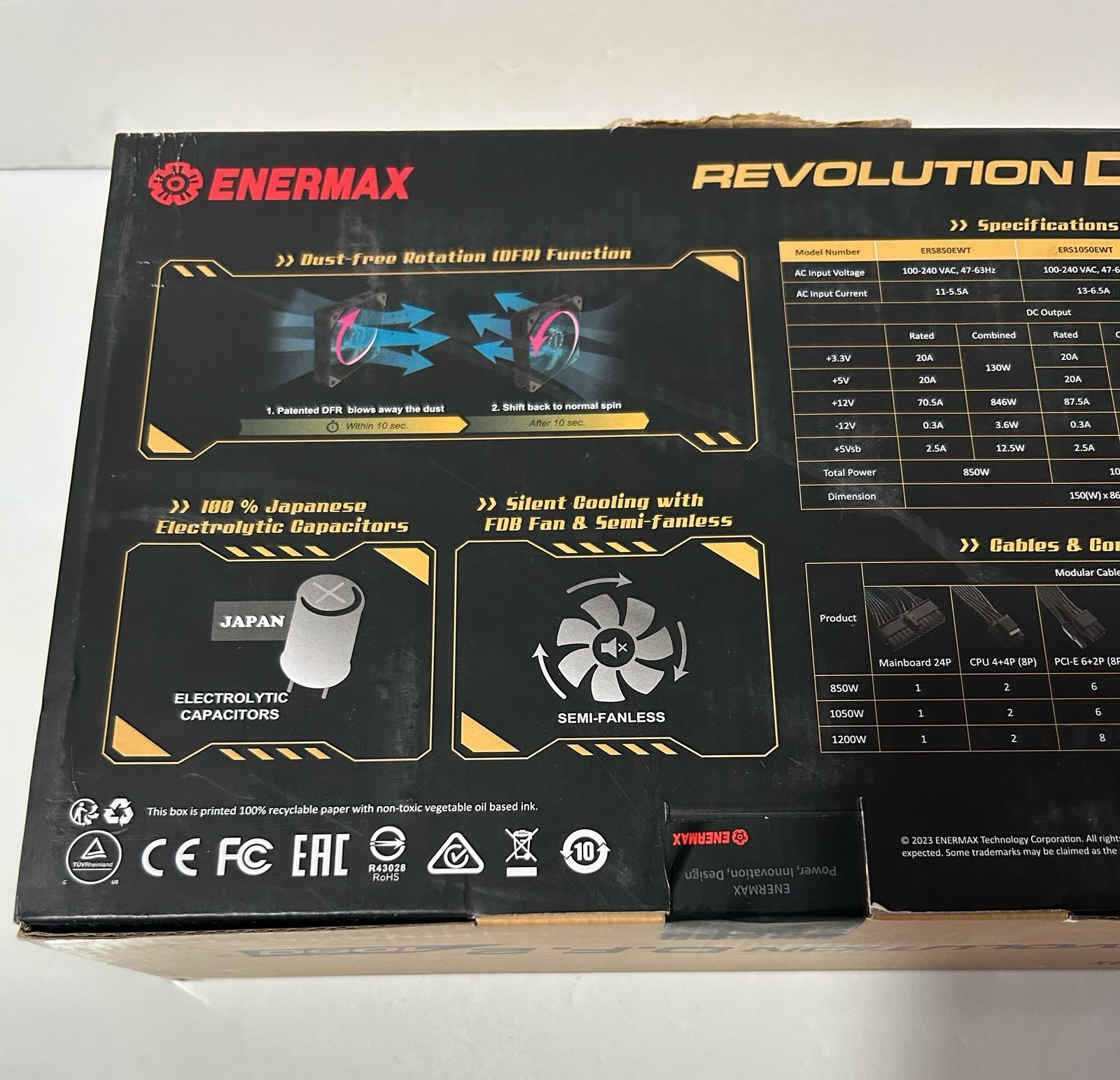Enermax REVOLUTION D.F. 2 Fully Modular PC Power Supply 1050 W 20+4 pin