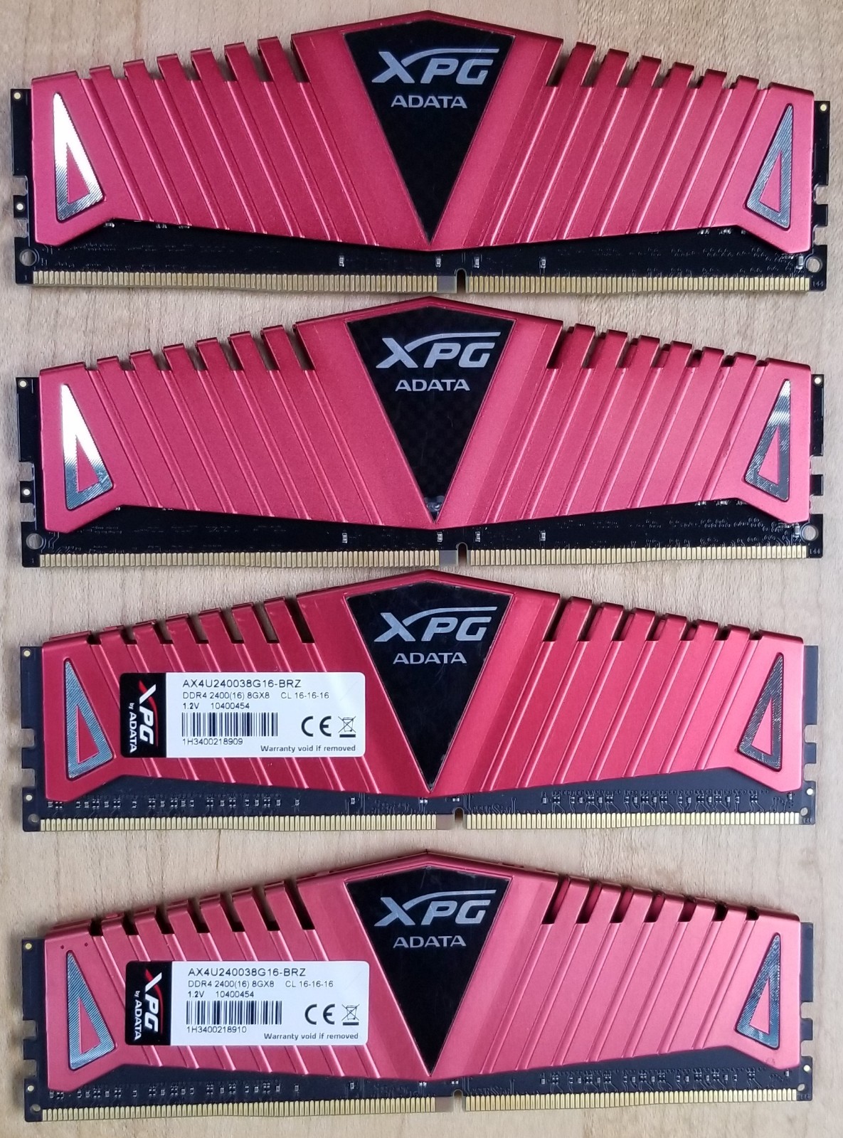 ADATA XPG Z1 32GB 4x8GB RAM DDR4 – 2400MHz – AX4U240038G16-BRZ