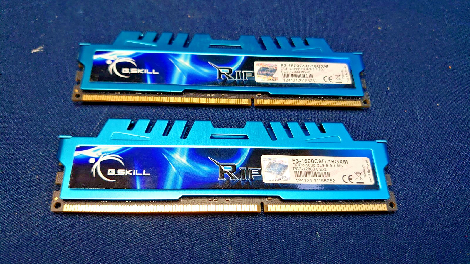 32GB G.Skill Ripjaws X PC3-12800 DDR3 1600MHz Desktop Memory (2x16GB Sticks)
