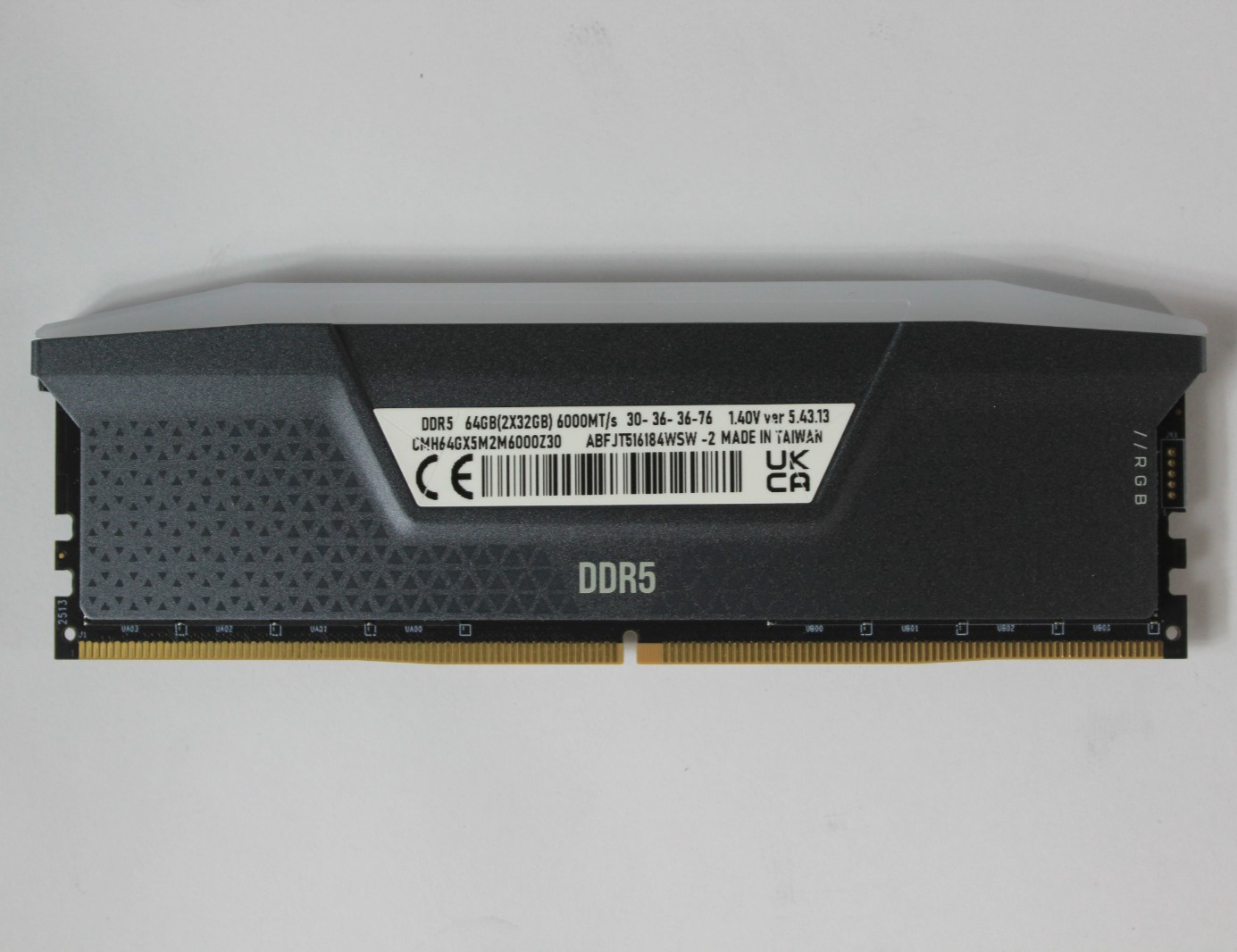 Corsair Vengeance RGB DDR5 32GB (1x32GB) 6000MHz CMH64GX5M2M6000Z30