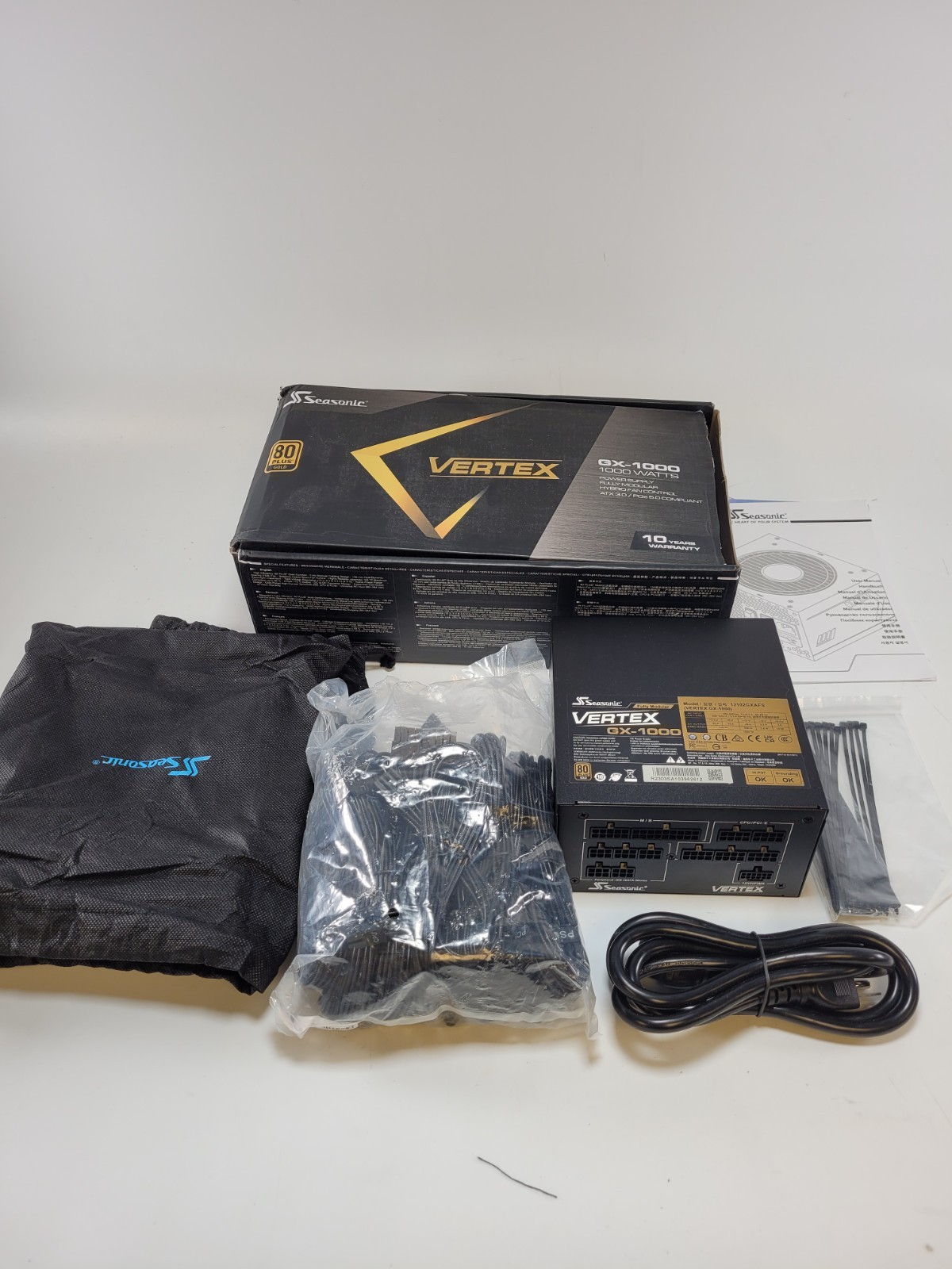 Seasonic Vertex GX-1000 1000W 80+ Gold Fully Modular ATX 3.0 PCIe 5.0 PSU