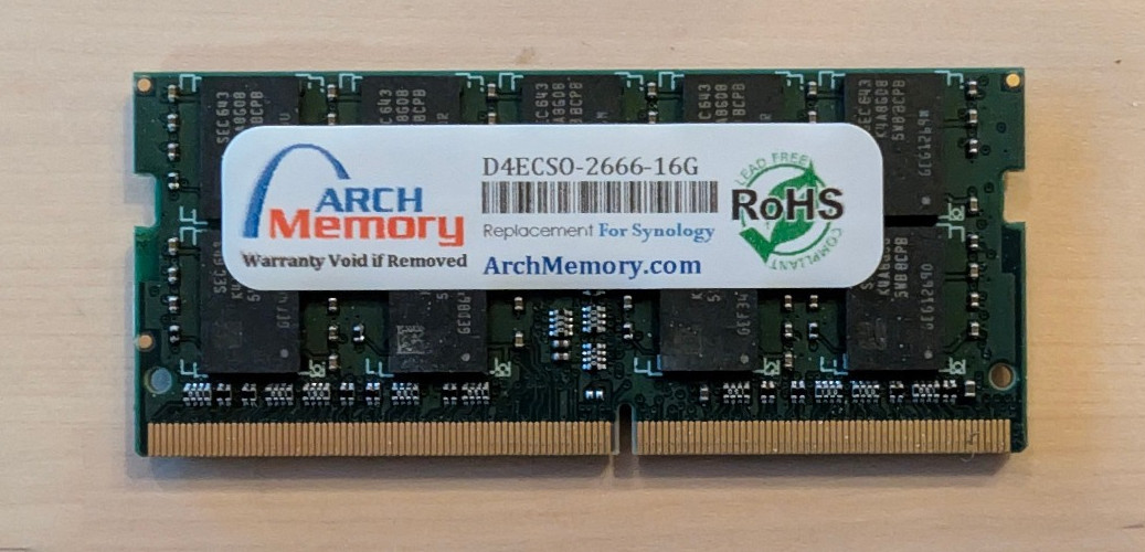 Arch Memory 16GB DDR4 260 pin ECC SO-DIMM RAM, for Synology RS/DS