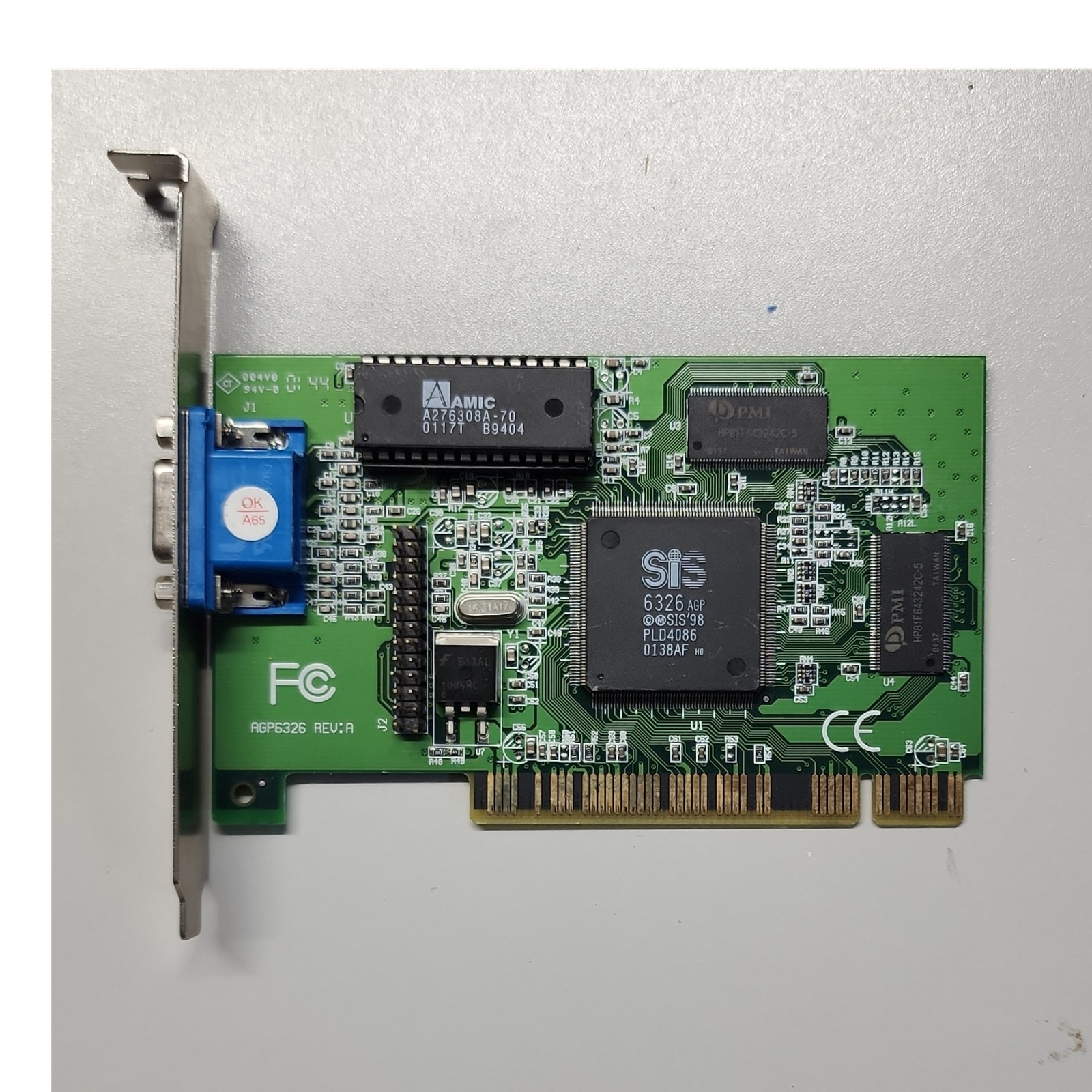 SIS 6326 AGP Graphics Card 8MB VGA Connector Video Card Only