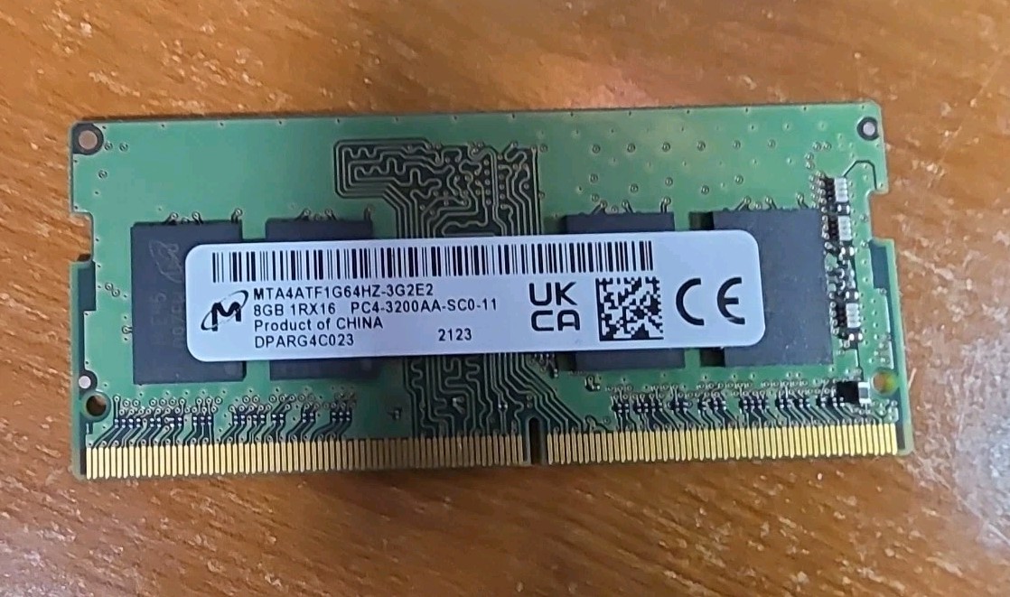 Micron 8GB PC4-3200AA DDR4 SO-DIMM Memory Ram MTA4ATF1G64HZ-3G2E2