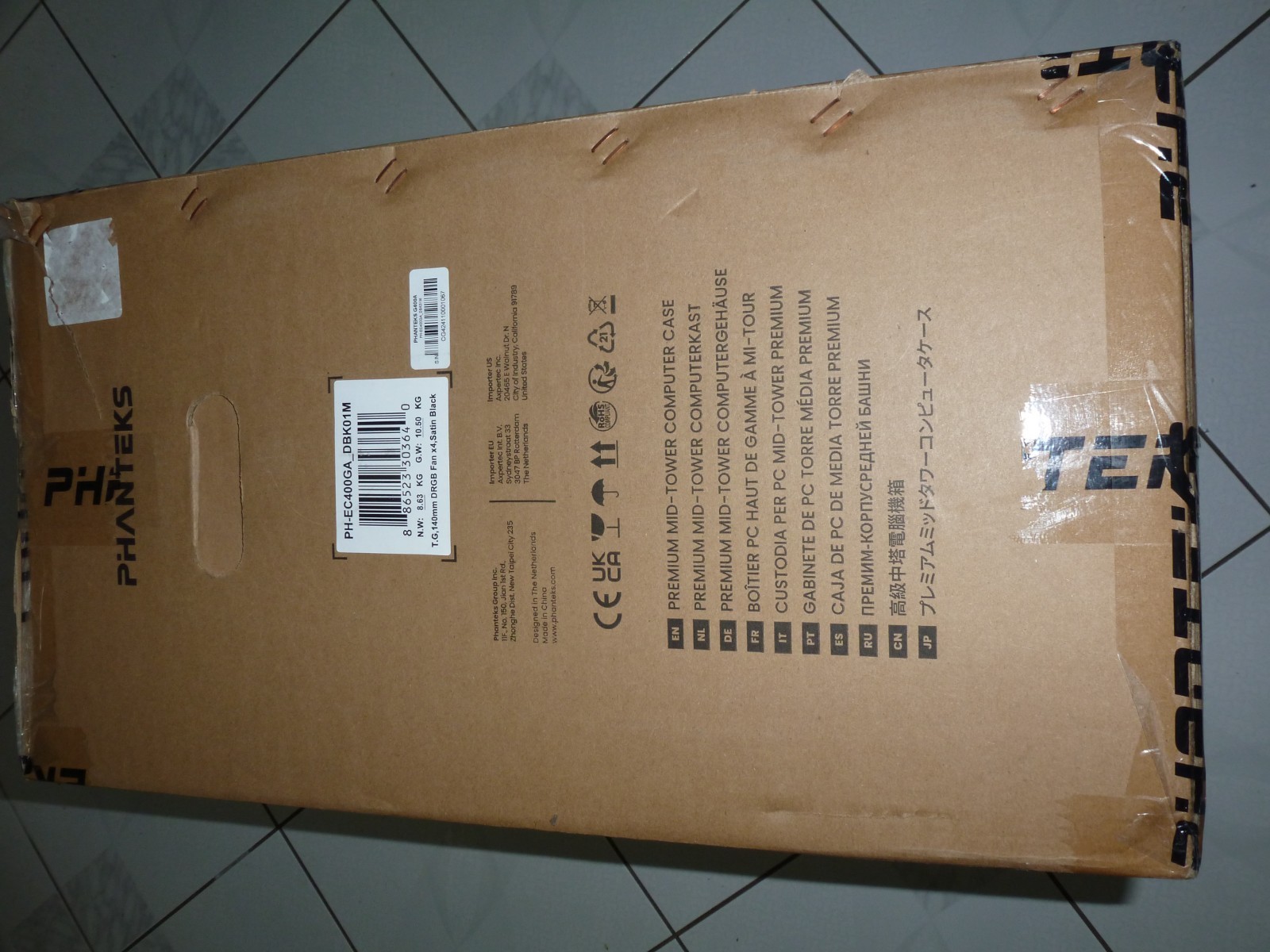 Phanteks Eclipse G400A Tempered Glass ATX Mid-Tower Computer Case Black – OB!!