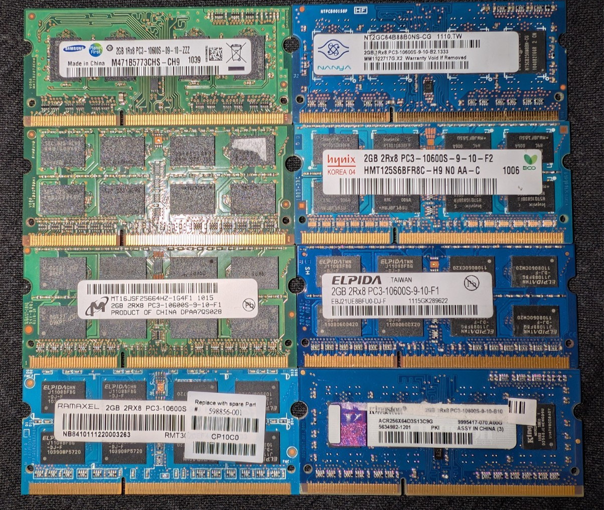 DDR3 PC3-10600 1333mhz – sodimm – Laptop RAM – 2gb