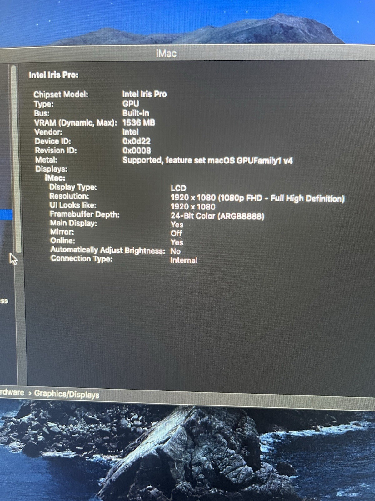 APPLE iMac 21.5″ Late 2013 A1418 Logic Board intel Quad-Core i5 2.7 Ghz Iris GPU
