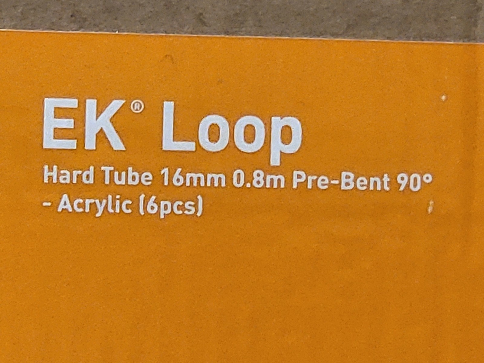 EKWB EK-Loop Hard Tube 16mm 0.8m – Pre-Bent 90 Degree – Acrylic (6 pcs) – New