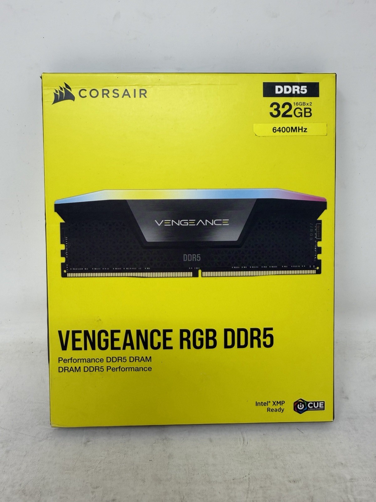 Corsair VENGEANCE RGB 32GB DDR5 DRAM 6400MT/s CL36 Memory Kit CMH32GX5M2B6400C36