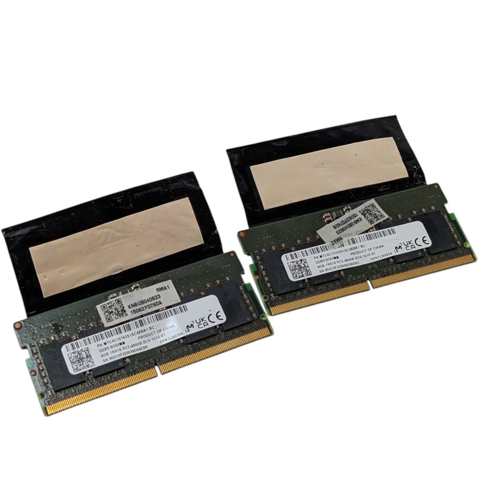 Micron 16GB (8GBx2) DDR5 4800MHz SODIMM Laptop RAM PC5-4800B MTC4C10163S1SC48BA1