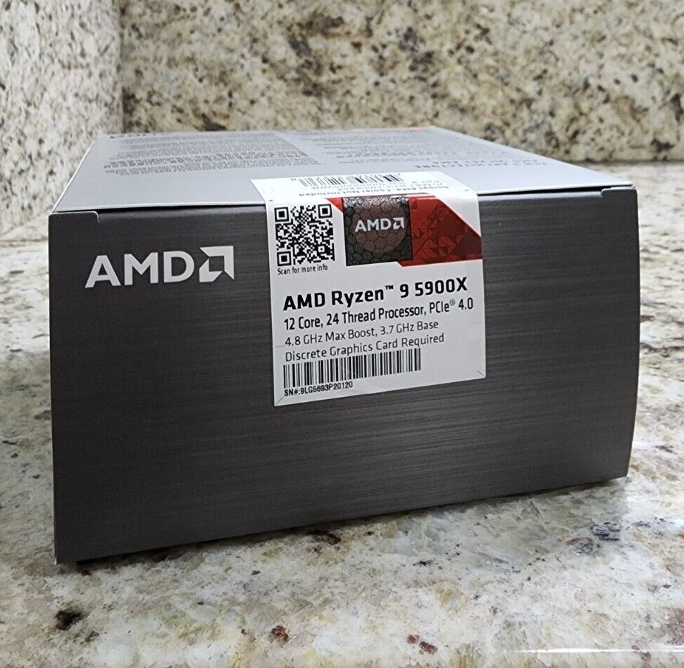 AMD Ryzen 9 5900X (12 Core 24 Thread) Unlocked CPU Socket AM4 – SEALED NEW