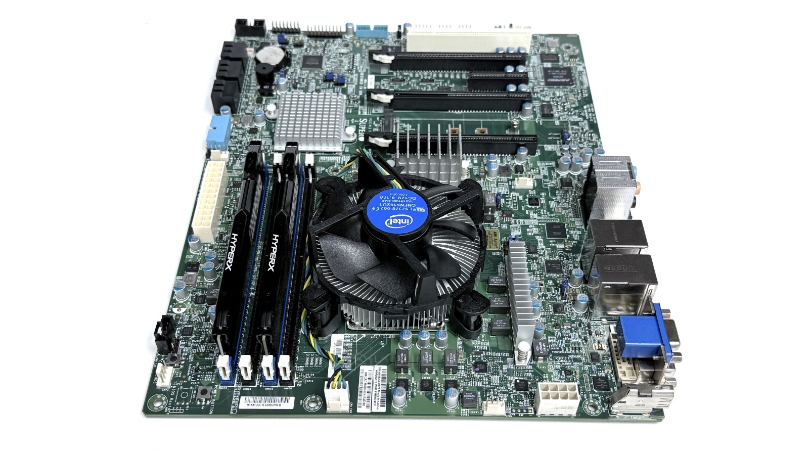 Supermicro X11SAT-F ATX W/Intel Xeon E3-1245 V5 @ 3.50GHZ, 16GB DDR4, I/O Shield