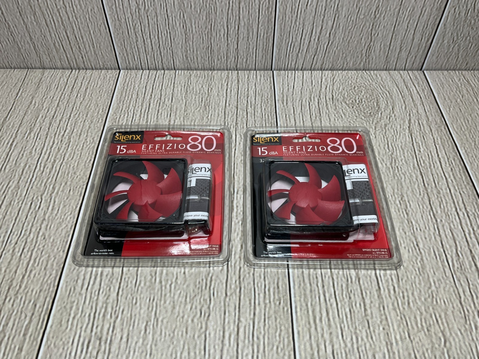 Lot of 2 SilenX 80mm Effizio Silent Case Fan 15 DBA 32 CFM