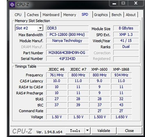Crucial DDR3 16GB (2X8GB) KIT 1600 MHz PC3-12800 DIMM 240Pin non-ECC Memory RAM