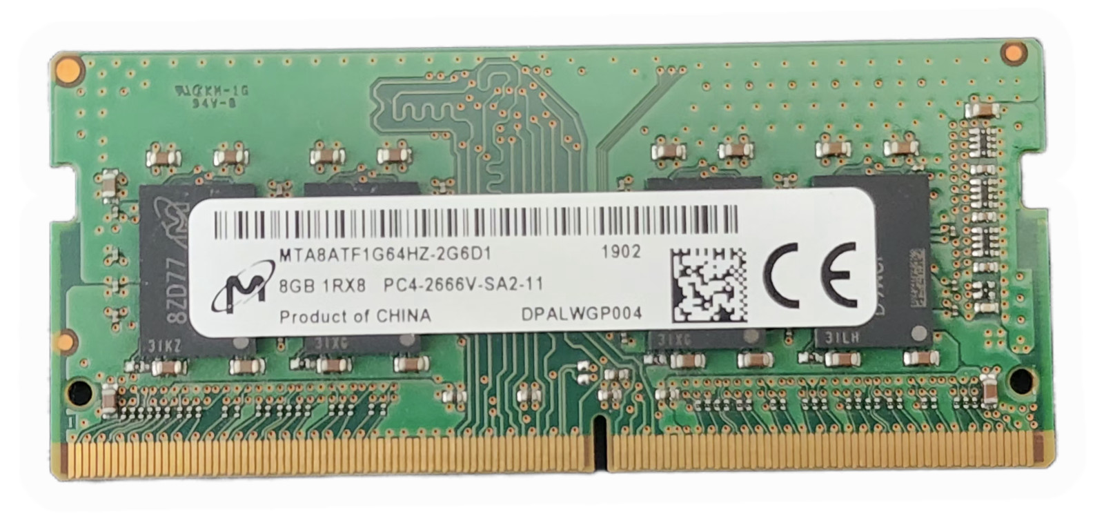 Micron MTA8ATF1G64HZ-2G6D1 8GB DDR4 2666MHz PC4-2666V-SA2-11 SODIMM RAM Memory