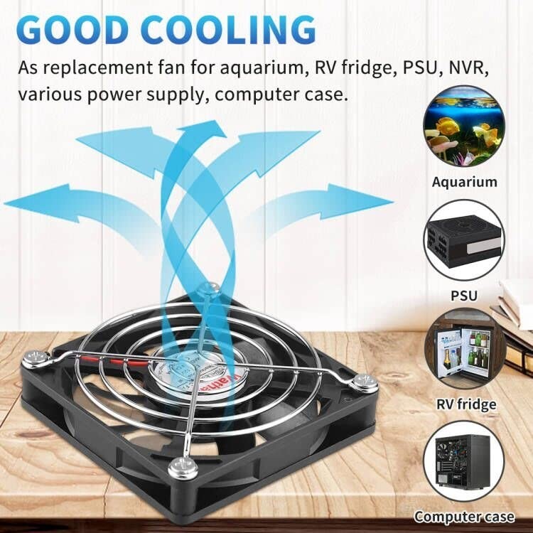 80mm x 15mm 12V DC Coolng Fan 2 Pin Dual Ball High Performance Brushless Cool…