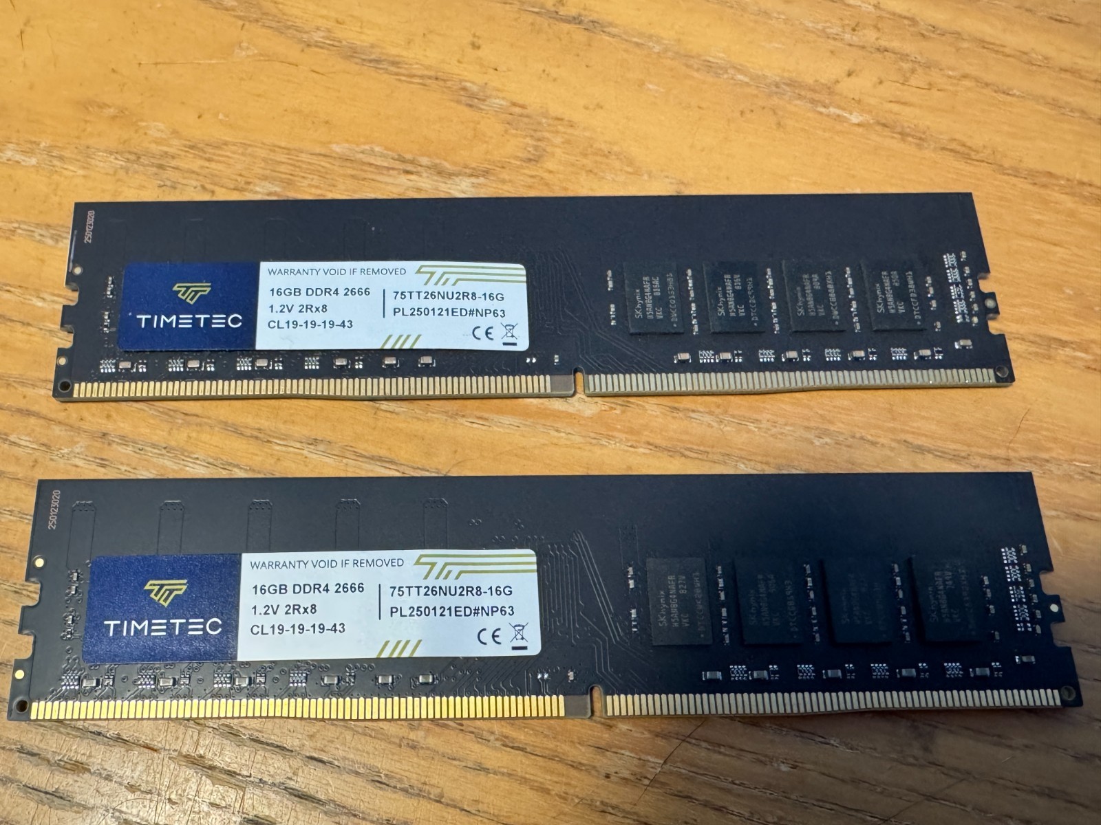 TIMETEC (HYNIX) 75TT26NU2R8-16G 16GB DDR4 2666 CL19 1.2V 2RX8 Desktop Memory RAM