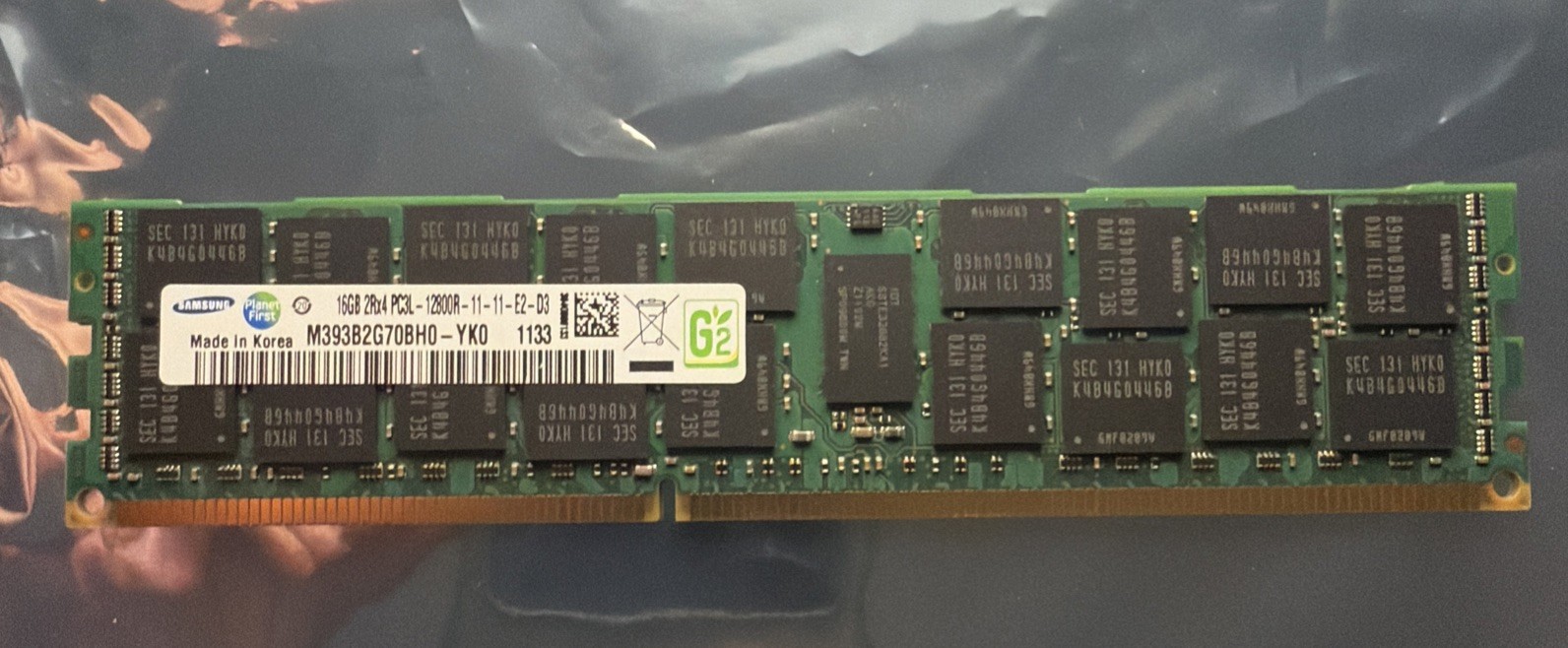 Samsung M393B2G70BH0-YK0 16GB 2Rx4 PC3L-12800R 1600MHz DDR3 RAM Registered