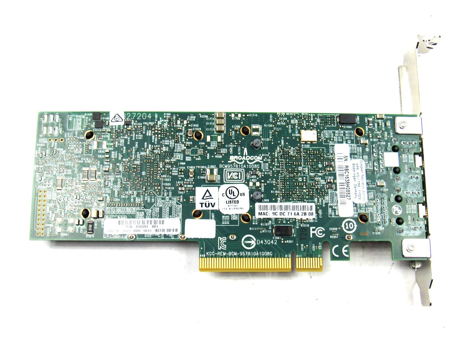 HPE 530T Dual 10Gb Ethernet PCIe 2.0 FP Adapter 656596-B21 657128-001 656594-001