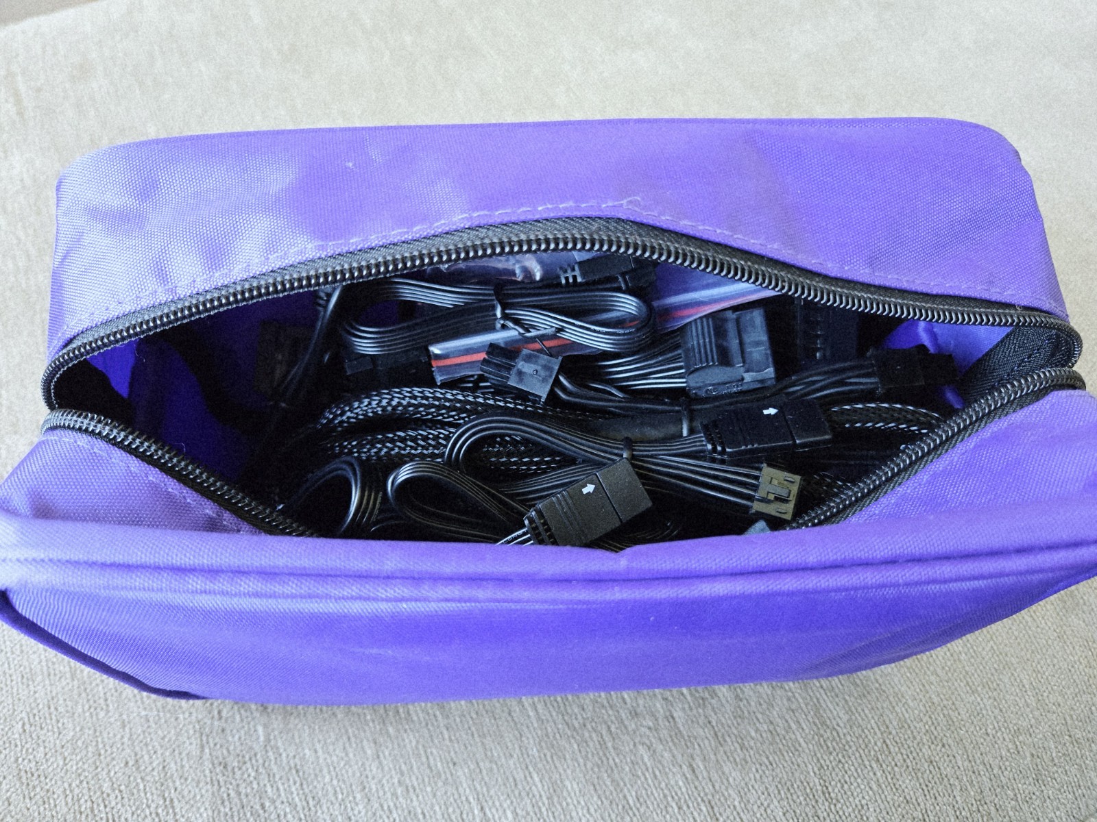 NZXT C850 Purple Bag w/OEM Replacement Cables – No Power Supply (See Photos)
