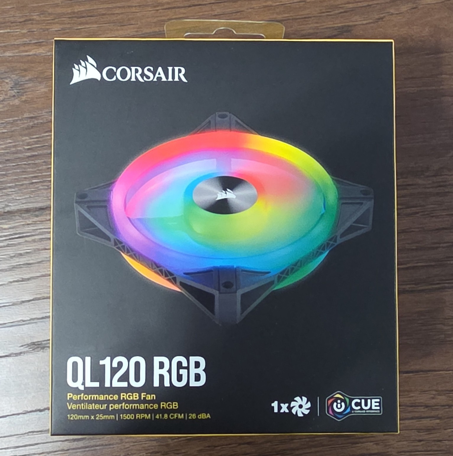 Corsair QL120 RGB 120mm Black Case Fan 1500RPM 4-Pin 41.8 CFM