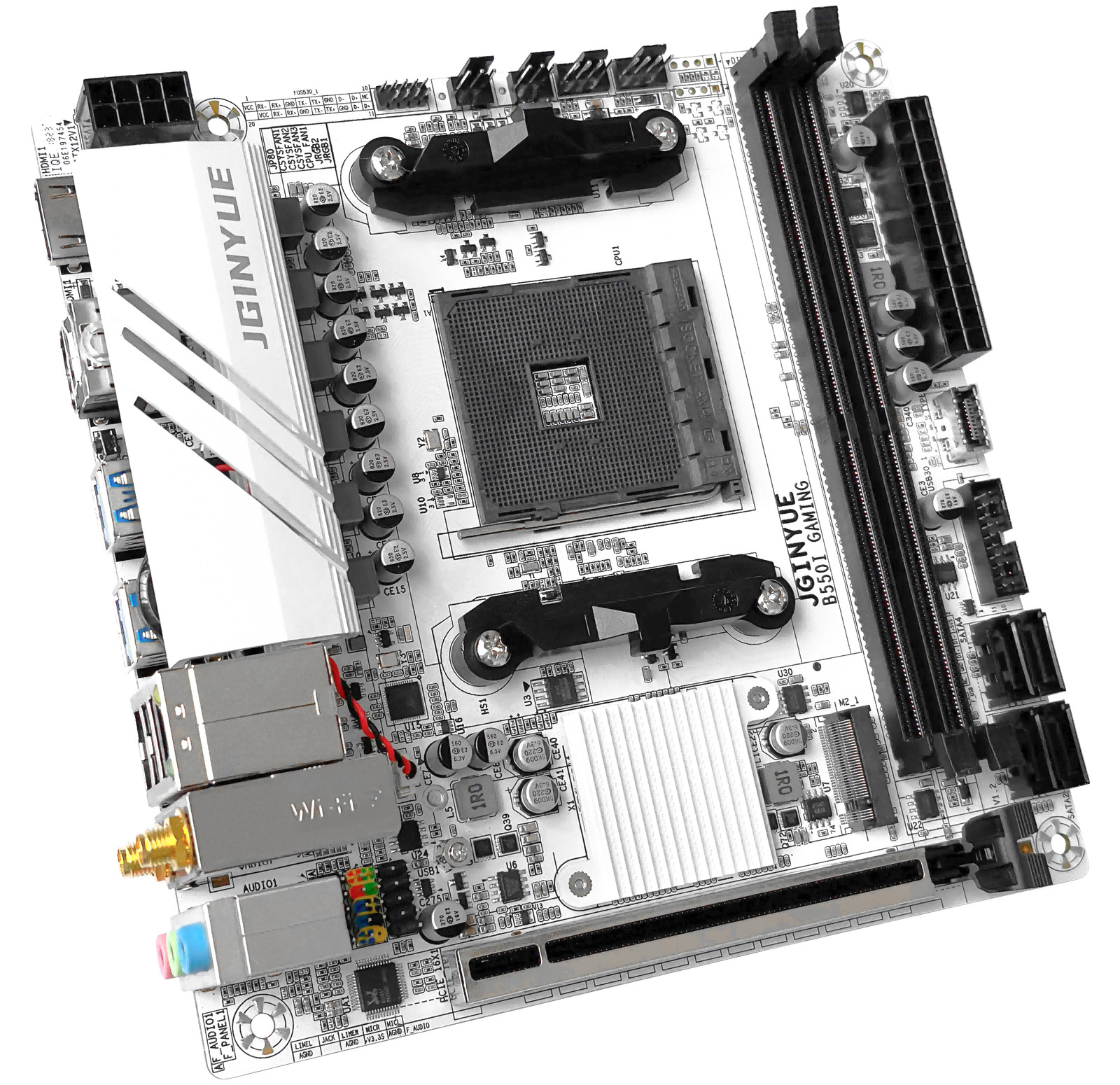 Mini-ITX AM4 Motherboard, B550I GAMING, DDR4 4000MHz, Dual M.2 NVMe, Ryzen 5000