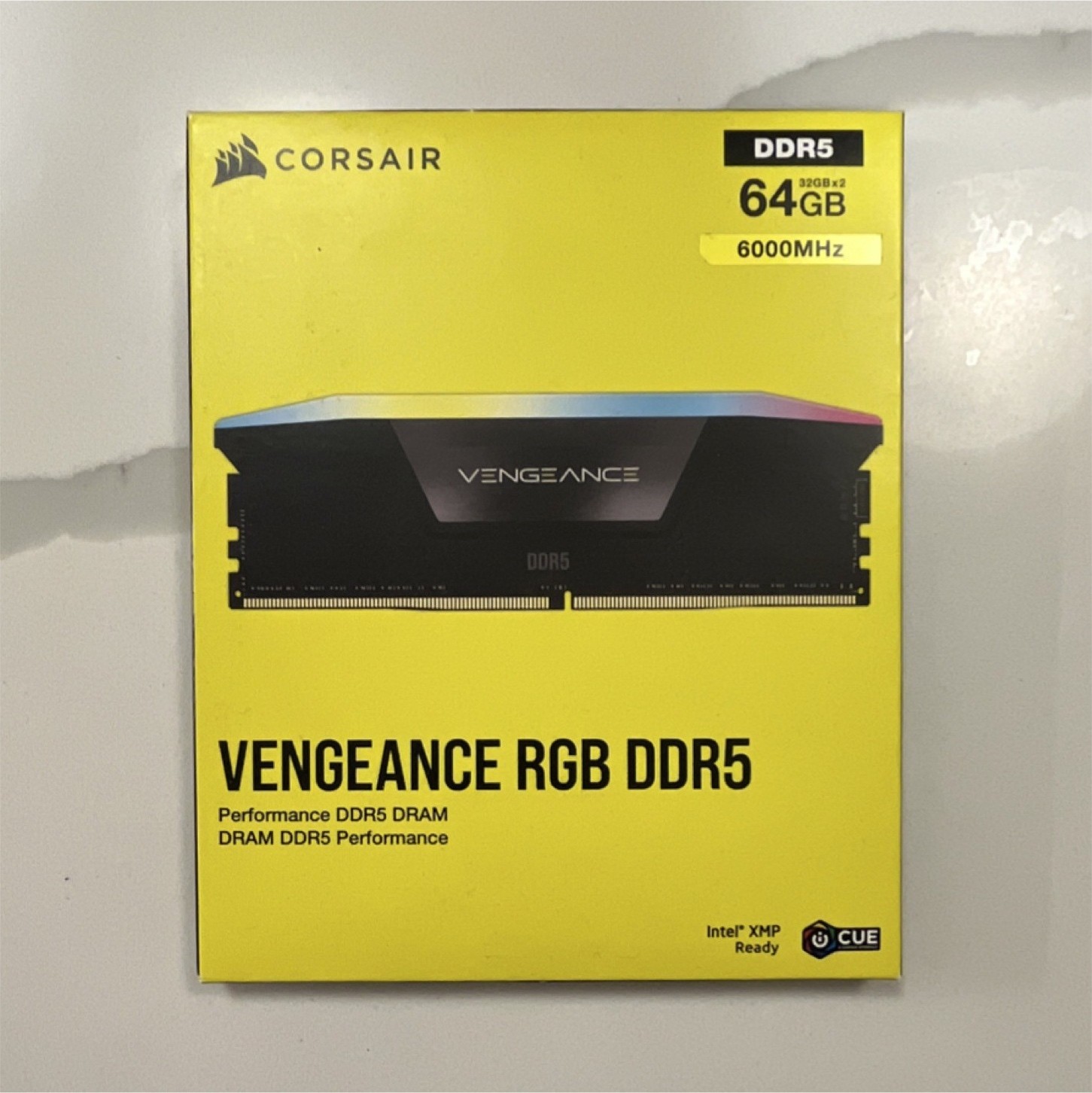Corsair Vengeance RGB DDR5 64GB (2x32GB) 6000MHz intel RGB XMP Ready