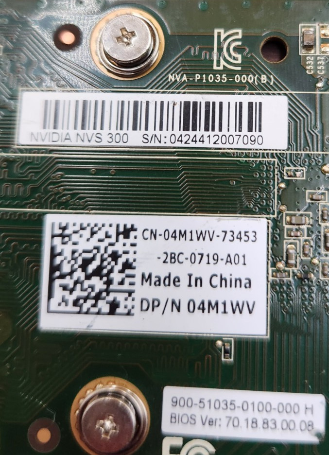 LOT OF 3 NVIDIA NVS 300 512MB DDR3 HIGH profile Graphics Card