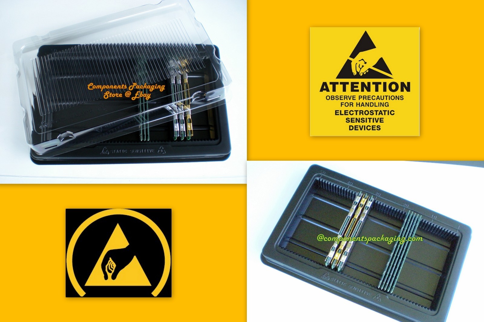 Server DDR5 DDR4 Memory Packaging Tray Fits DRAM DIMM Sold in Lot of 2 5 12 20