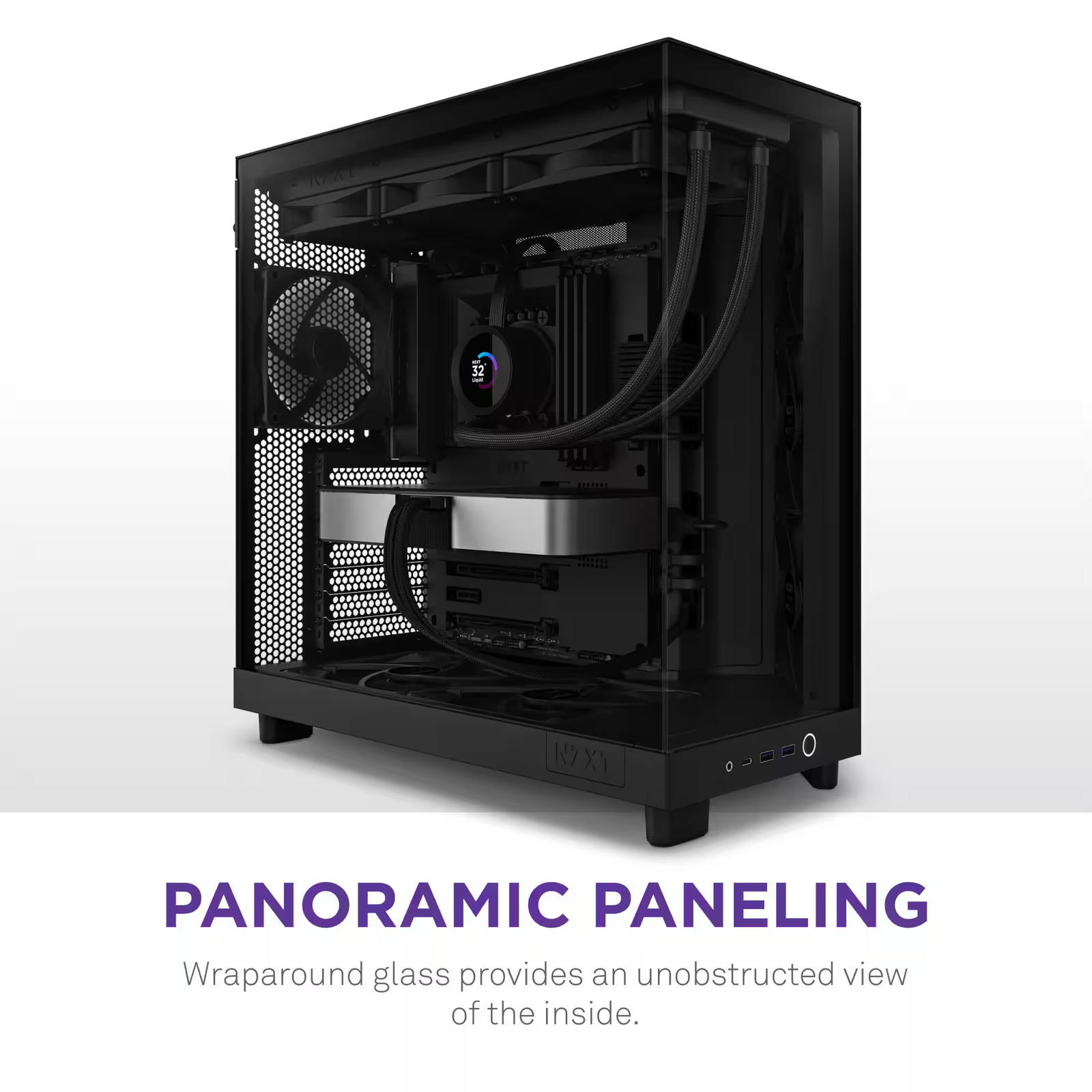 NZXT – H6 Flow ATX Mid-Tower Case with Dual Chamber – Black