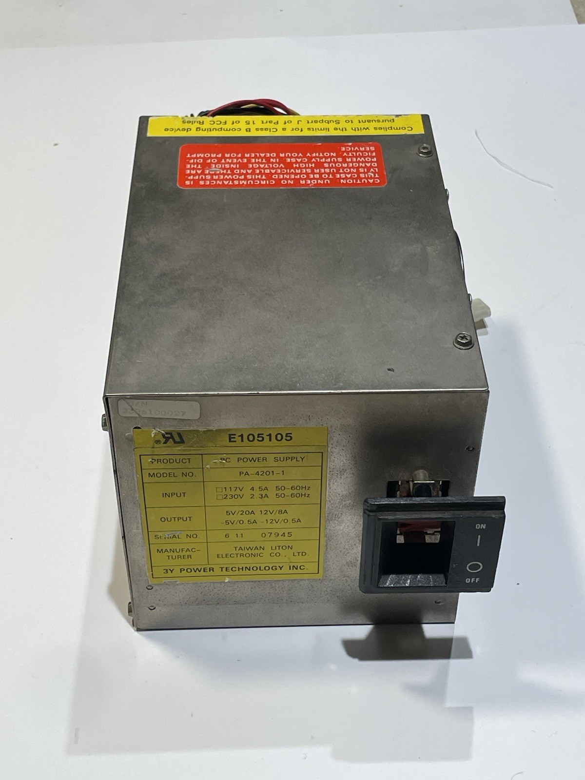 Vintage 3Y Power Technology PA-4201-1 PC Power Supply Taiwan Liton E105105