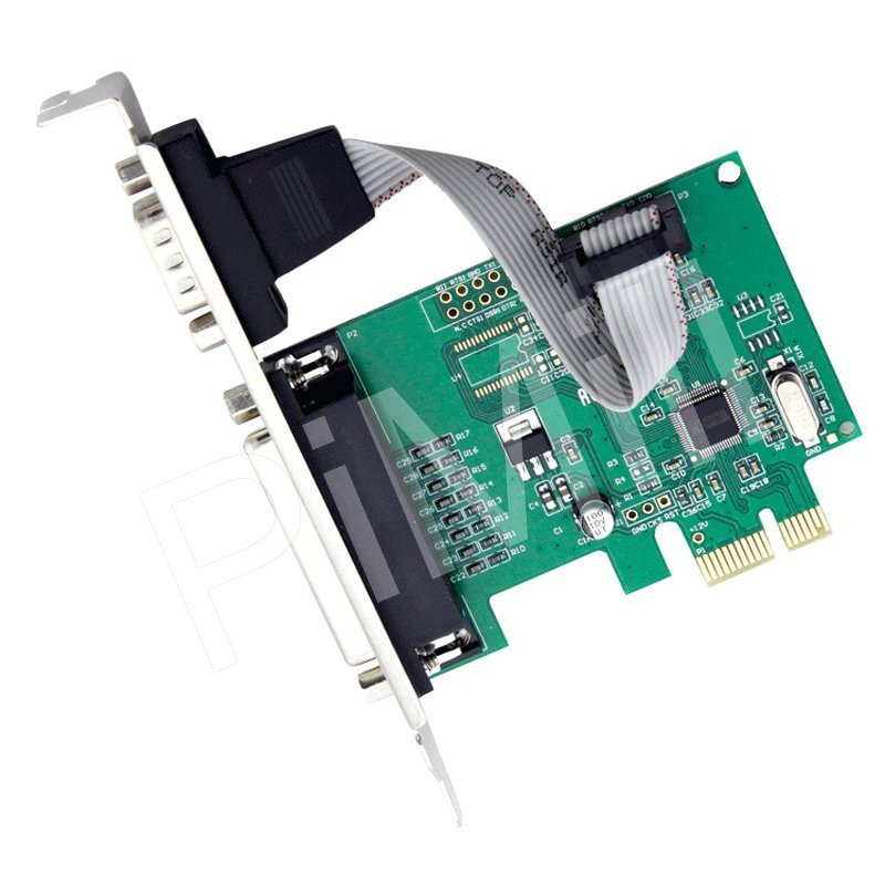 PCI-E Express Serial COM DB9 RS232 + DB25 Printer LPT Port Card US Stock