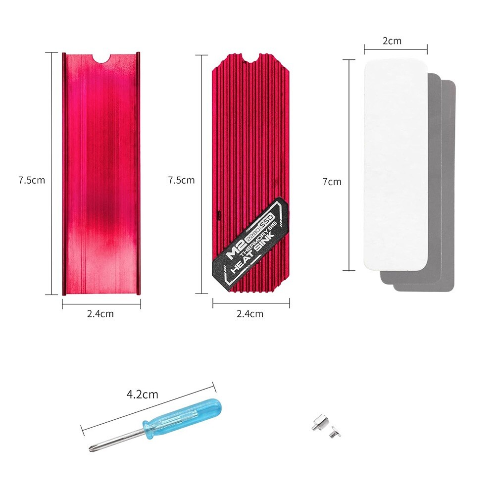 M.2 NVME NGFF 2280 PCIe SSD Copper Heatsink Radiation Fin for Laptop Notebook PC