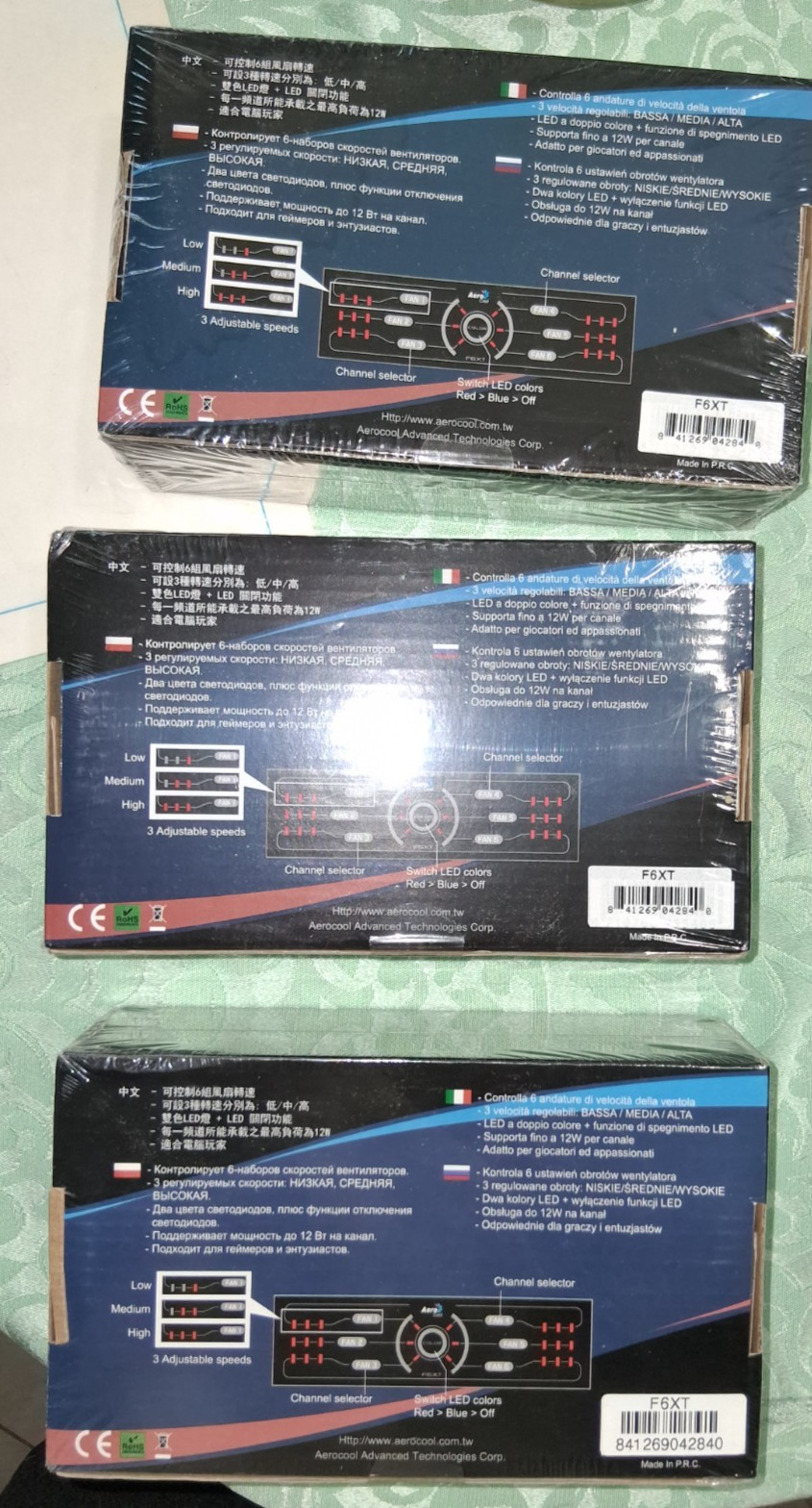 AEROCOOL F6XT FAN CONTROLLER X 3