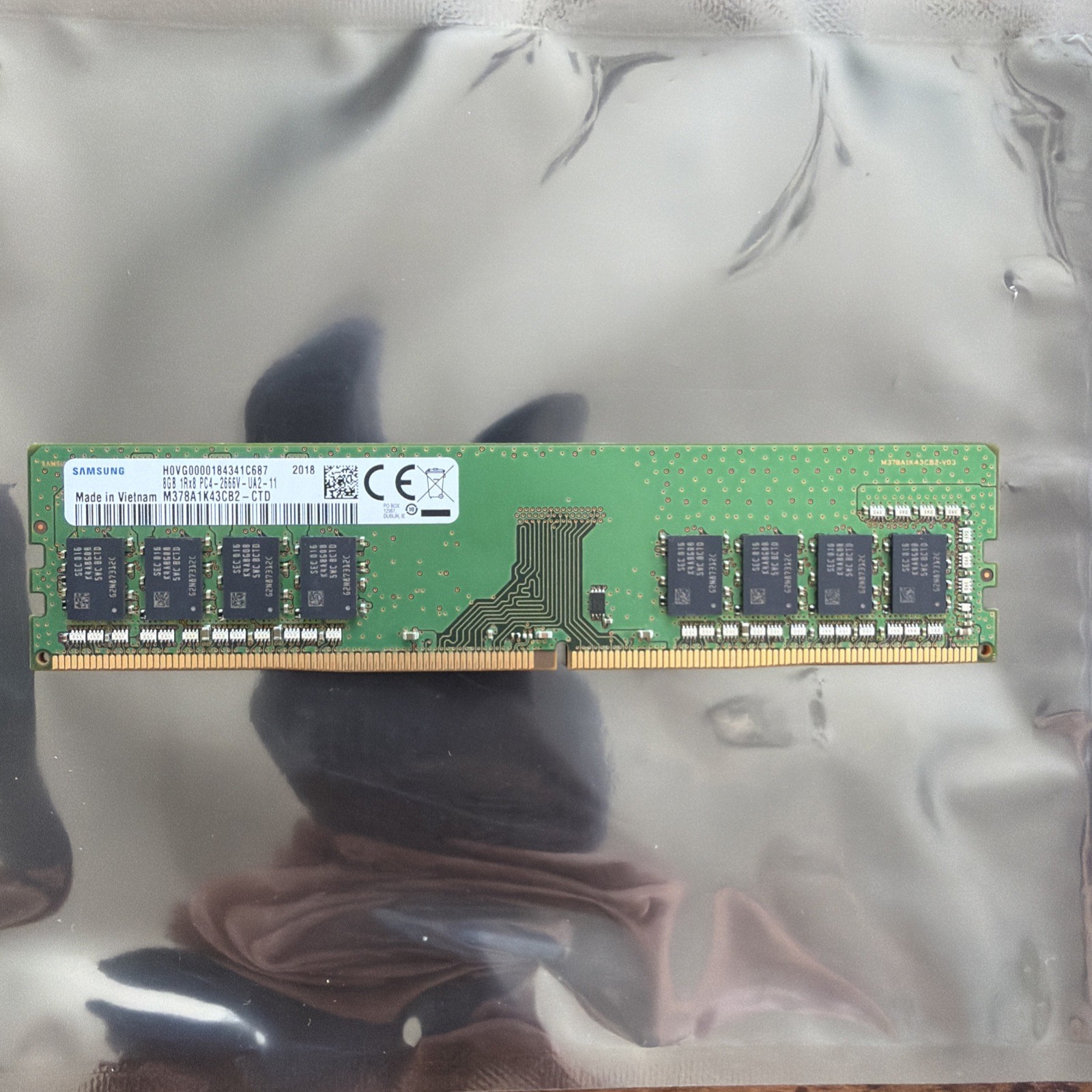 Samsung 8GB (1x8GB) 2666MHz 288-pin UDIMM DDR4 RAM Memory (M378A1K43DB2-CTD)