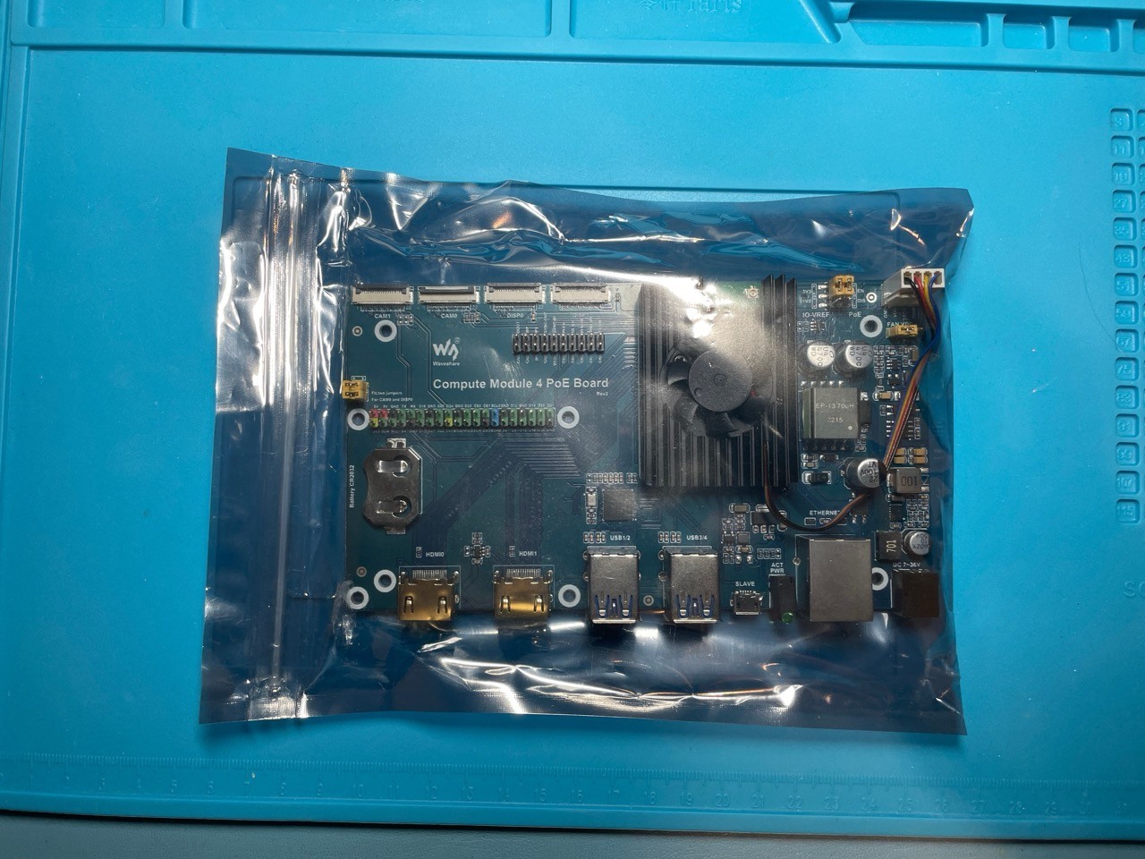 Raspberry Pi Compute Module 4 w POE Board, 4GB RAM, 16GB eMMC CM4 CM4104016
