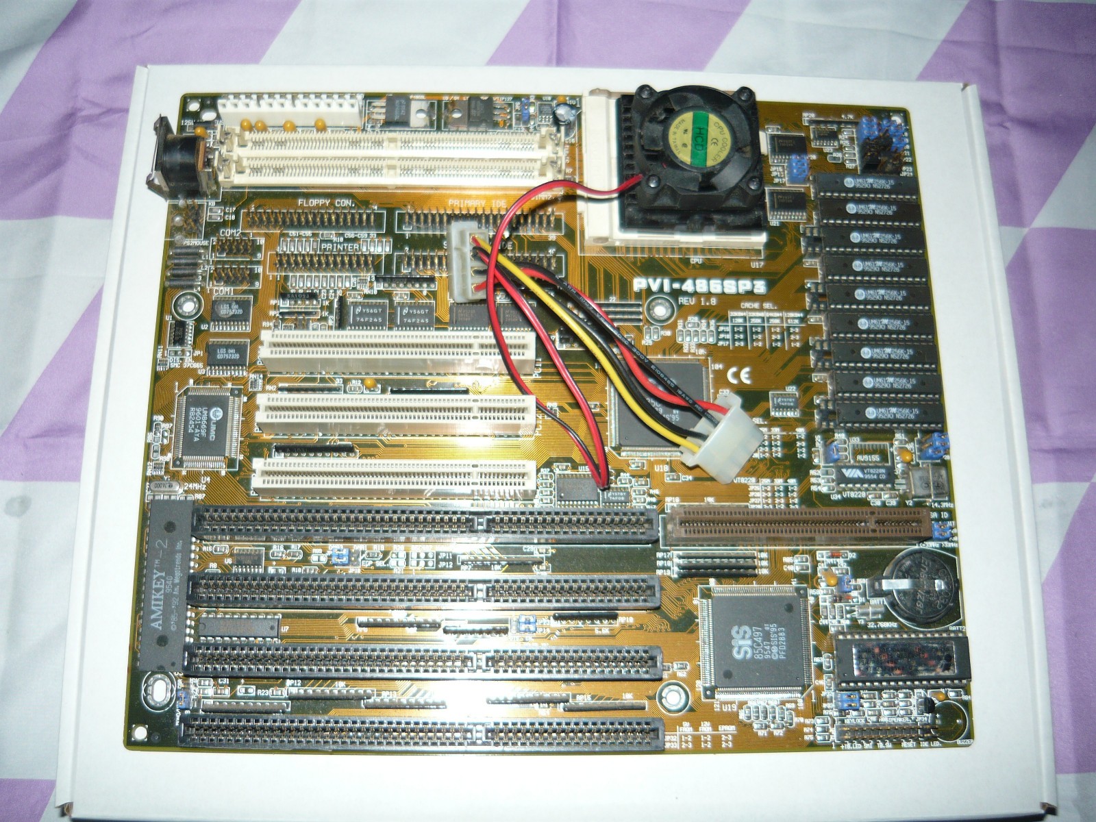 Vintage Unicorn Asus PVI-486SP3 Socket 3 486 Motherboard Am5x86-133 Used