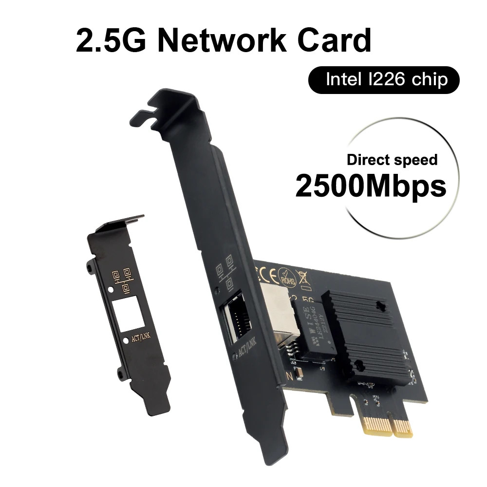 1/2/4 Port Gigabit for Intel I226 Gigabit Ethernet PCI-E To RJ45 Network Adapter
