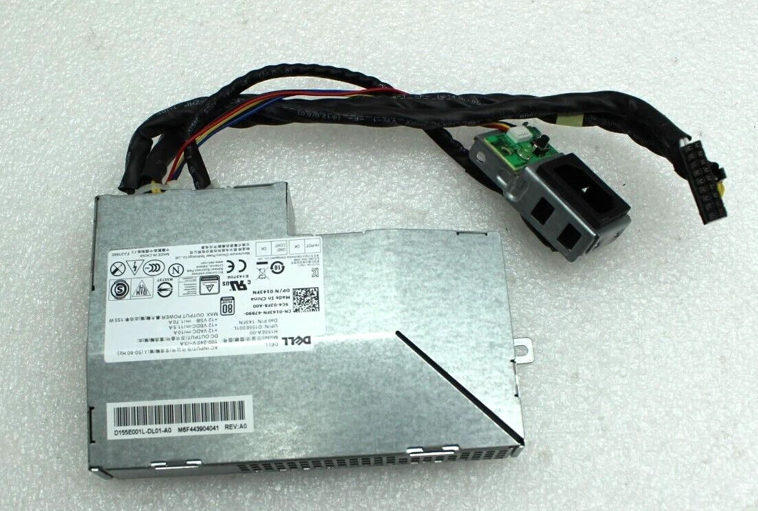 Genuine Dell OptiPlex 3240 3440 7440 AIO 155W Power Supply 143FN 8KT09 TPN8G
