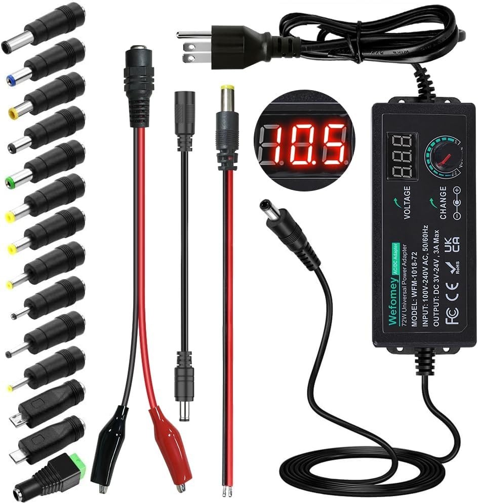 Universal 3-24V 3A Power Supply with Polarity Converter