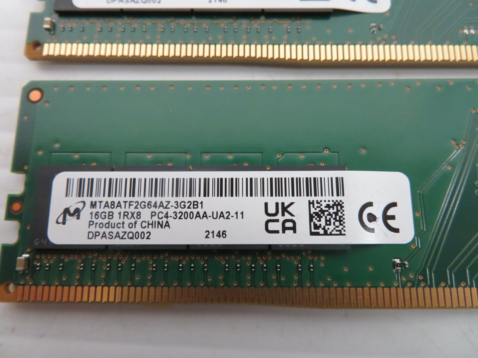MICRON 64GB (4x16GB) DDR4 3200MHz PC4-3200AA Desktop RAM Kit MTA8ATF2G64AZ-3G2B1