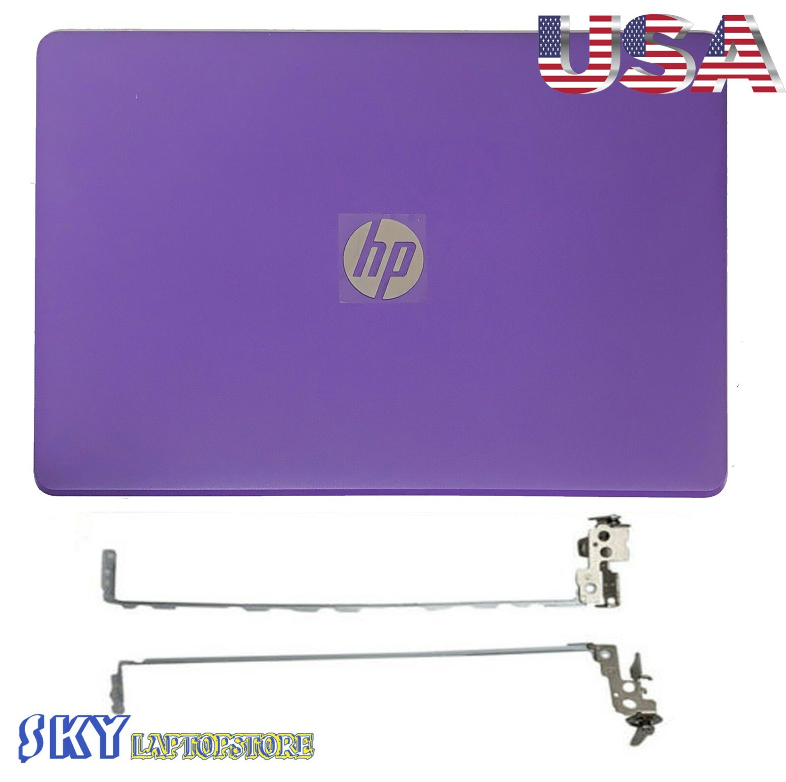 New HP 15-BS 15T-BR 15Q-BU 15T-BS 15-BW Purple LCD Back Cover 924905-001 +Hinges